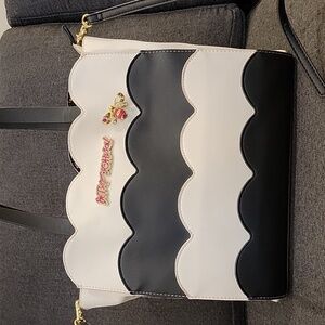 Betsey Johnson Black and White Shoulder Bag